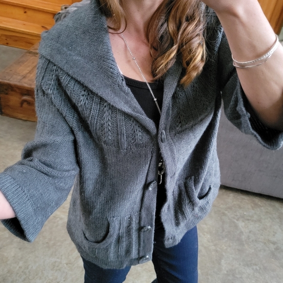 Gray Bcbg Cardigan Maxazria 2 Sleeve 